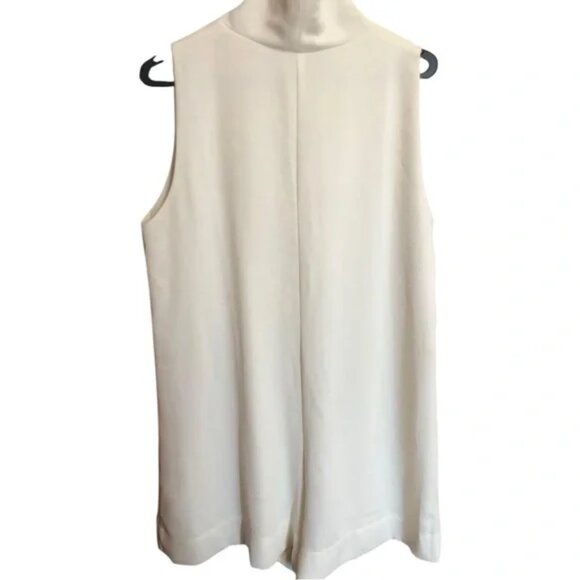 Zara Cream Buttoned Blouse with Mandarin Collar Womens Small - Picture 2 of 2